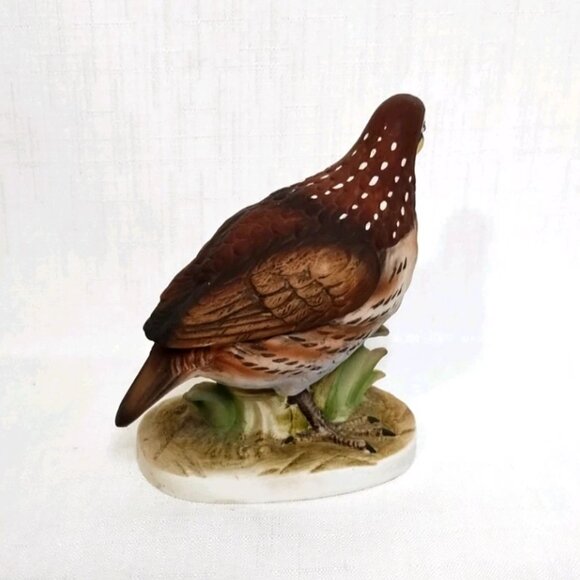 Vintage Lefton Hand Painted Bisque Porcelain Bob White Quail Bird Figure KW2002 - Picture 3 of 8